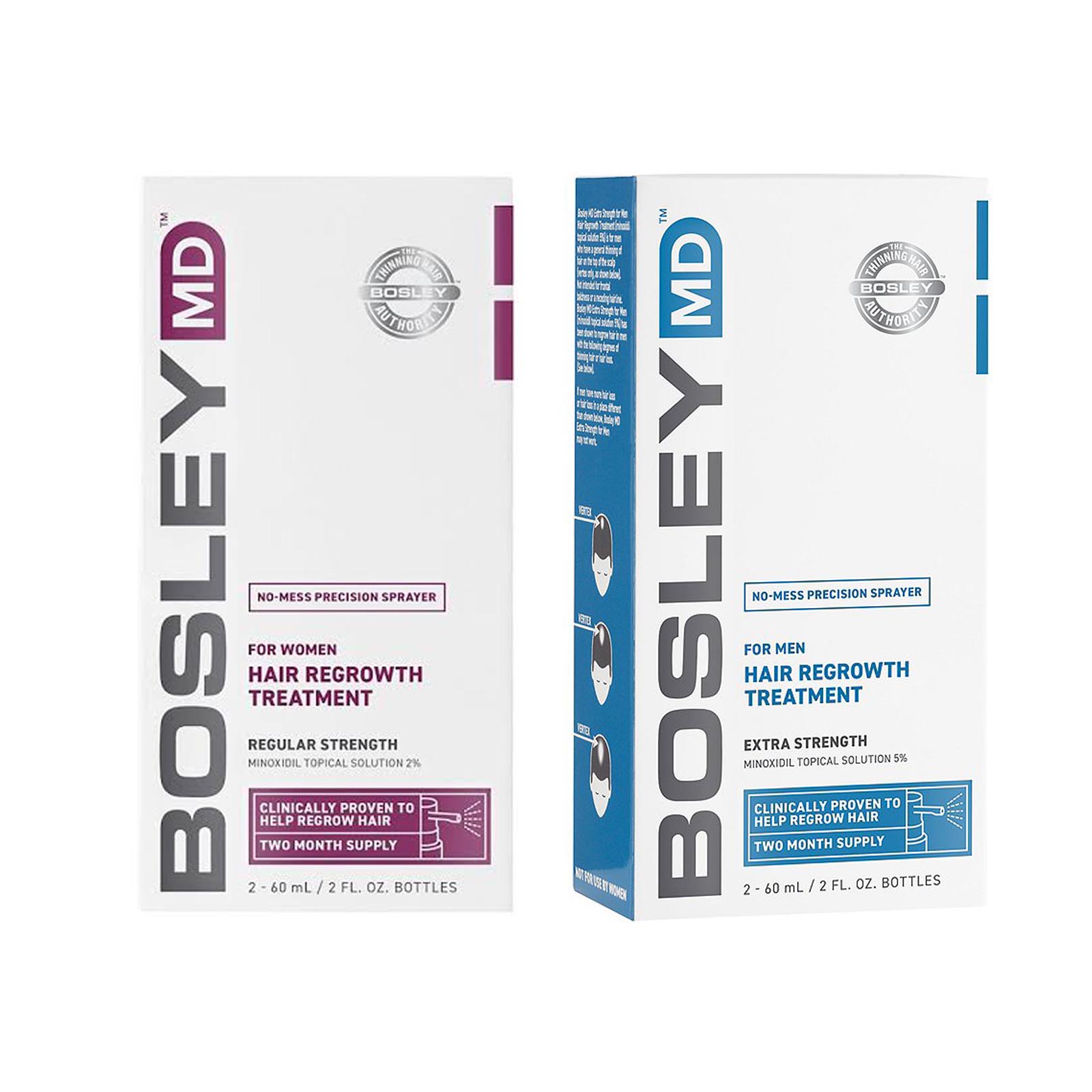 Bosley Hair Regrowth Treatment - For Men and Women - Bella Pelle